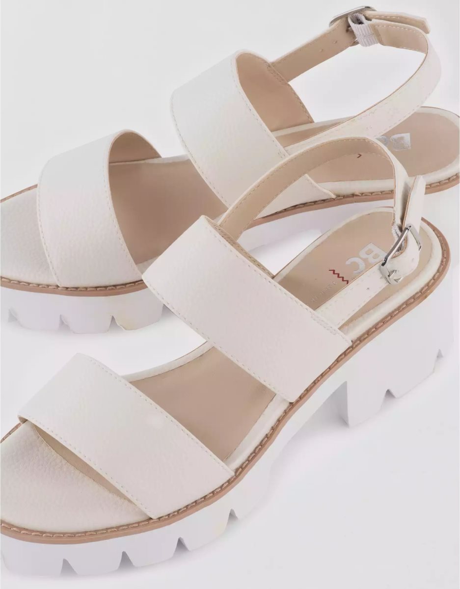 Compensées American Eagle BC Footwear Left Unsaid Plateforme Sandal Blanche Femme | VXS-95774656